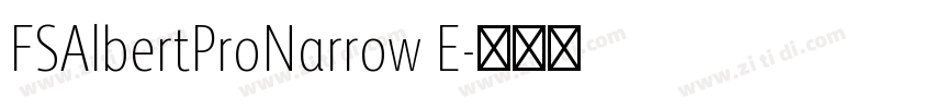 FSAlbertProNarrow E字体转换